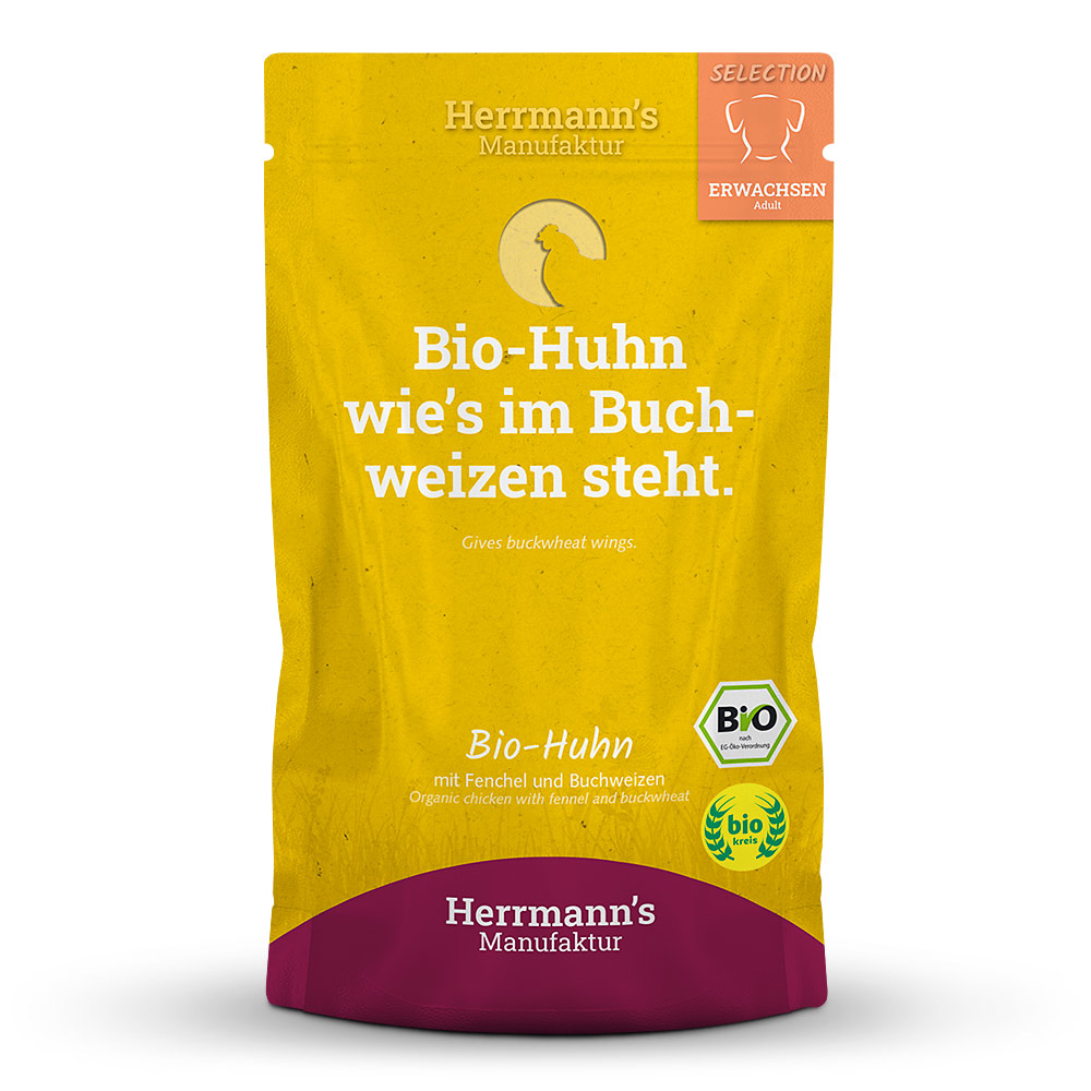 Herrmann's | Bio Huhn mit Fenchel & Buchweizen | Selection Adult | 70 x 150 g Herrmann's | Bio Huhn mit Fenchel & Buchweizen | Selection Adult | 70 x 150 g von Herrmanns