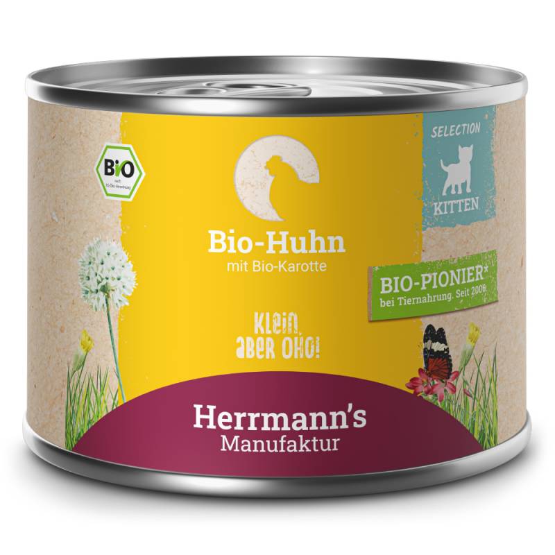 Herrmann's | Bio Huhn mit Karotte | Selection Kitten | 60 x 200 g von Herrmanns