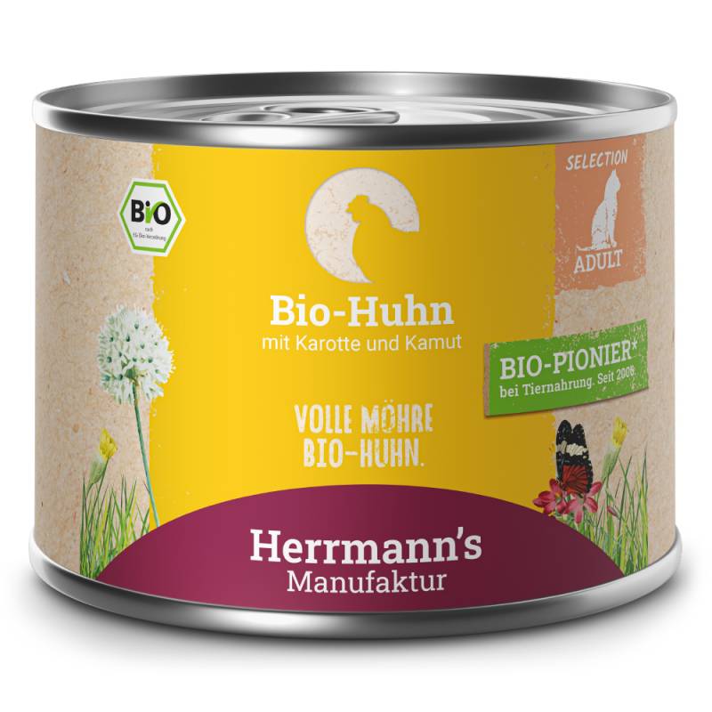 Herrmann's | Bio Huhn mit Karotte & Kamut | Selection Adult | 60 x 200 g von Herrmanns
