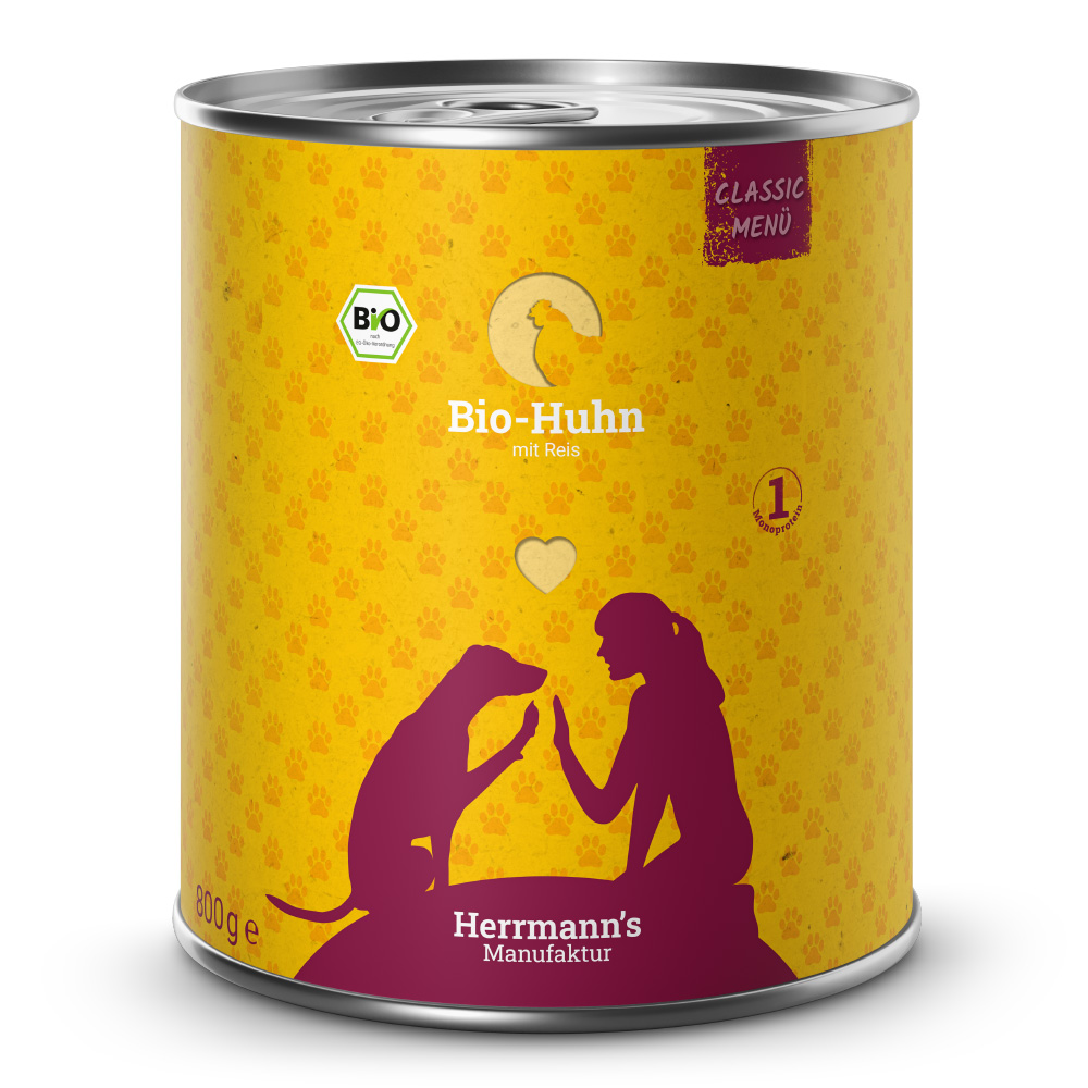 Herrmann's | Bio-Huhn mit Reis | Classic | 6 x 800 g von Herrmanns