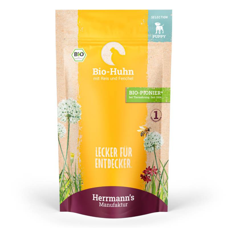 Herrmann's | Bio Huhn mit Reis und Fenchel | Selection Puppy | 70 x 150 g von Herrmanns