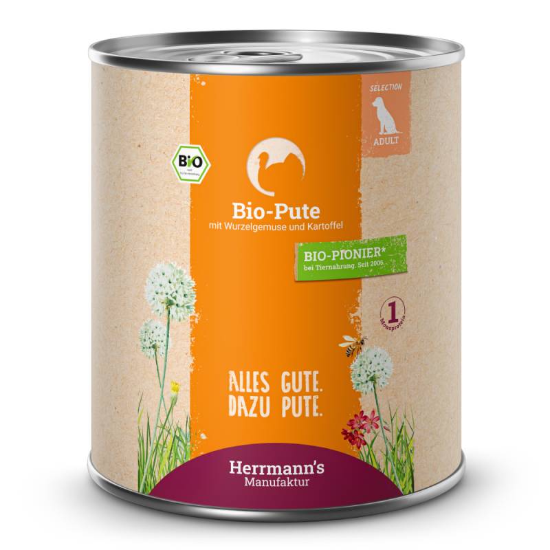 Herrmann's | Bio Pute mit Pastinake & Kartoffel | Selection Adult | 30 x 800 g von Herrmanns