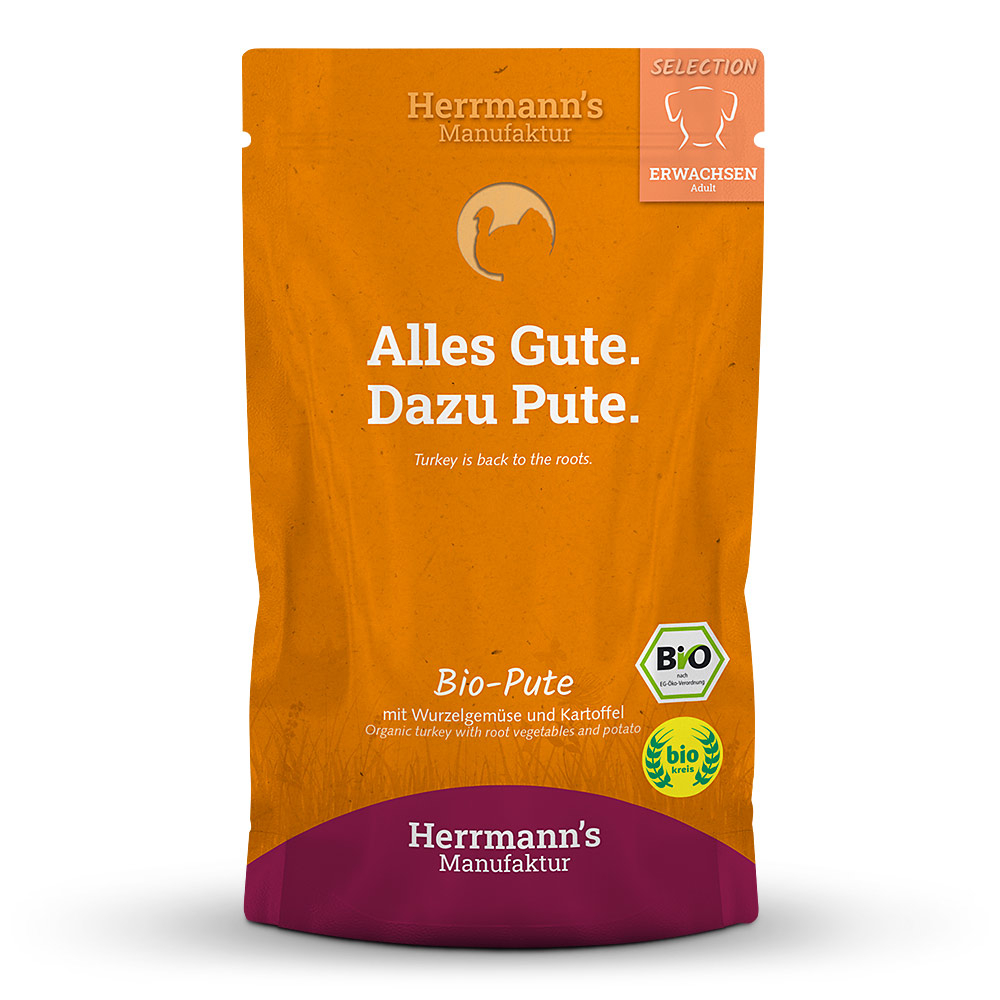 Herrmann's | Bio Pute mit Pastinake & Kartoffel | Selection Adult | 70 x 150 g von Herrmanns