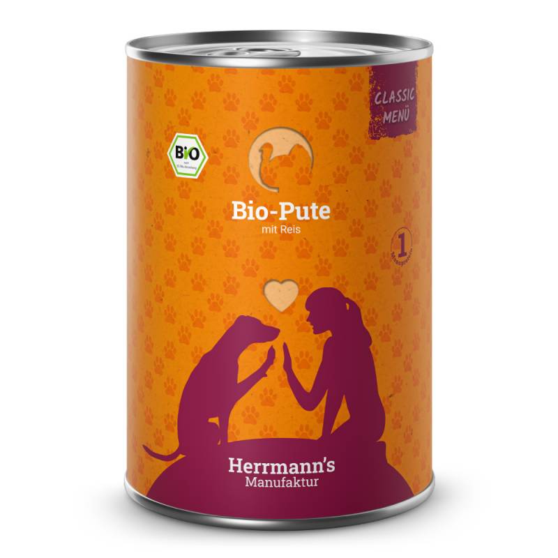 Herrmann's | Bio-Pute mit Reis | Classic | 6 x 400 g von Herrmanns