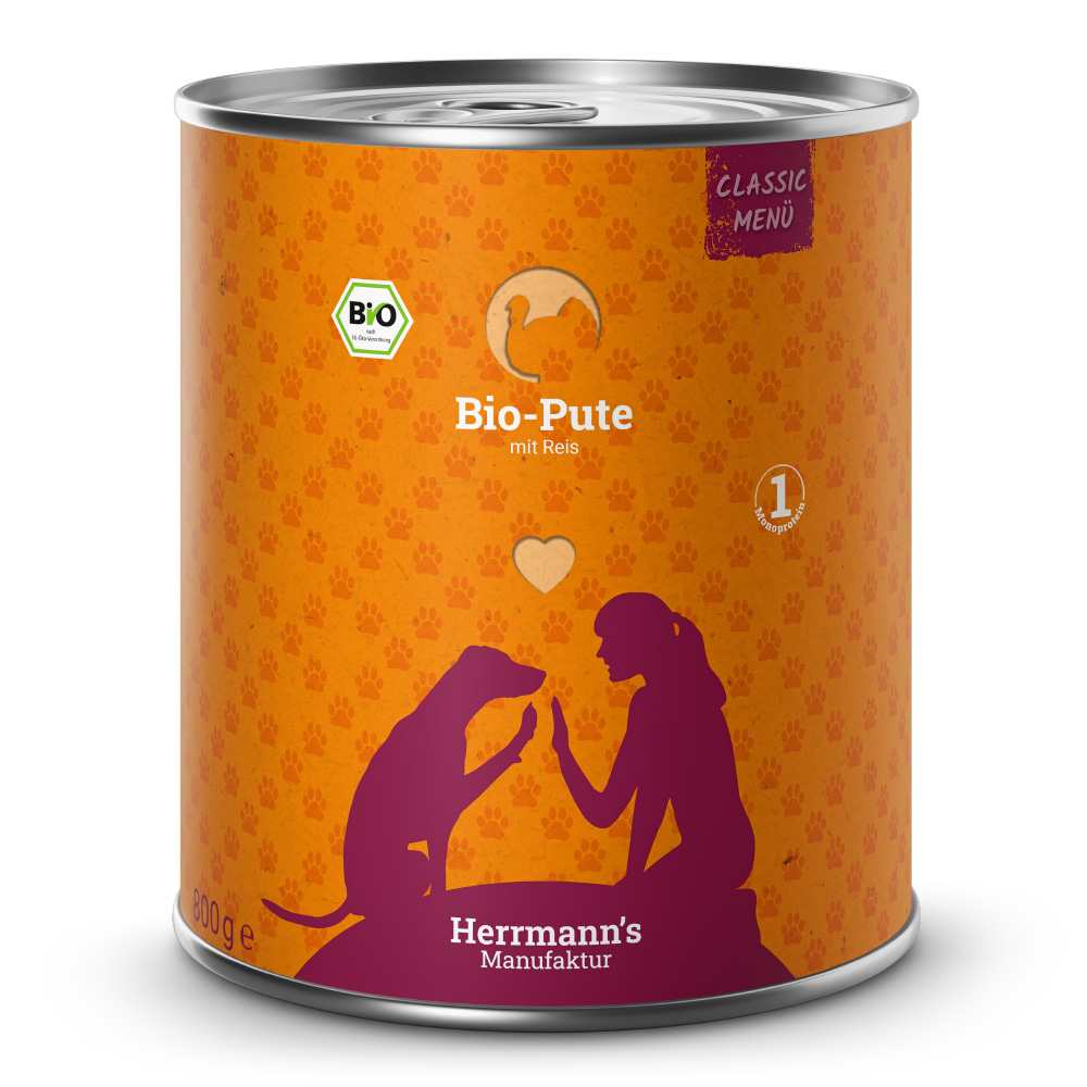 Herrmann's | Bio-Pute mit Reis | Classic | 6 x 800 g von Herrmanns