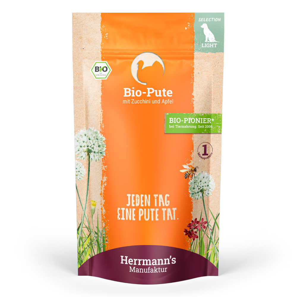 Herrmann's | Bio Pute mit Zucchini & Apfel | Selection Light | 14 x 150 g von Herrmanns