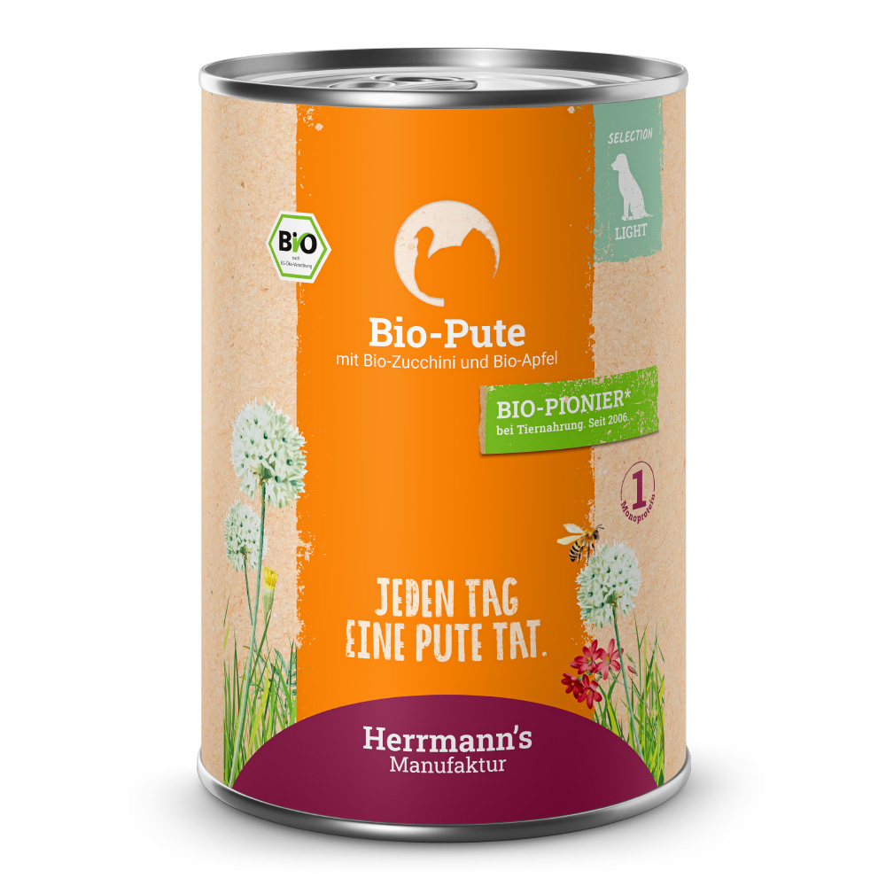 Herrmann's | Bio Pute mit Zucchini & Apfel | Selection Light | 30 x 400 g von Herrmanns