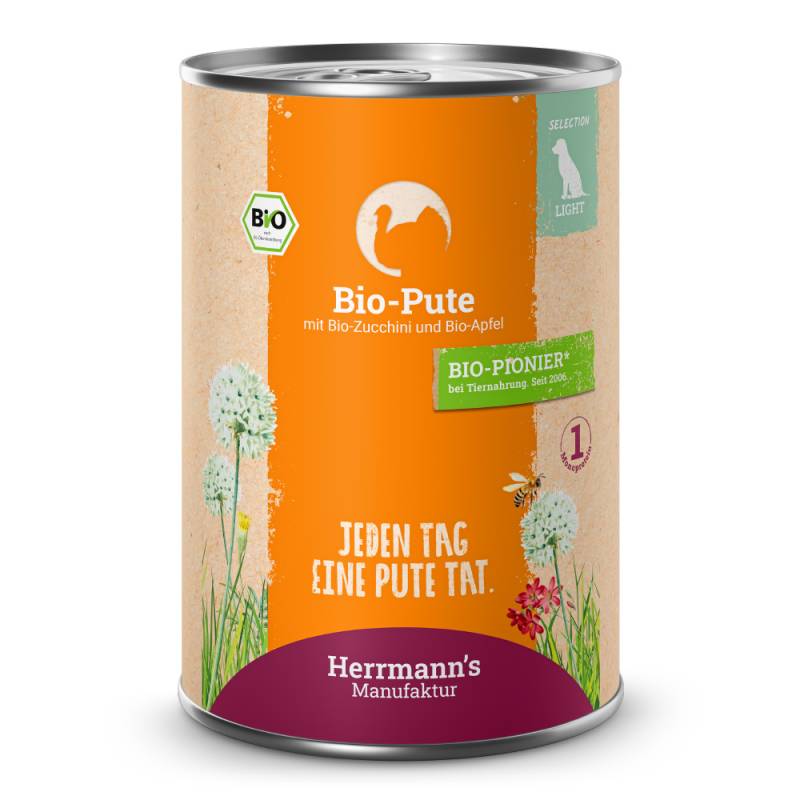 Herrmann's | Bio Pute mit Zucchini & Apfel | Selection Light | 6 x 400 g von Herrmanns