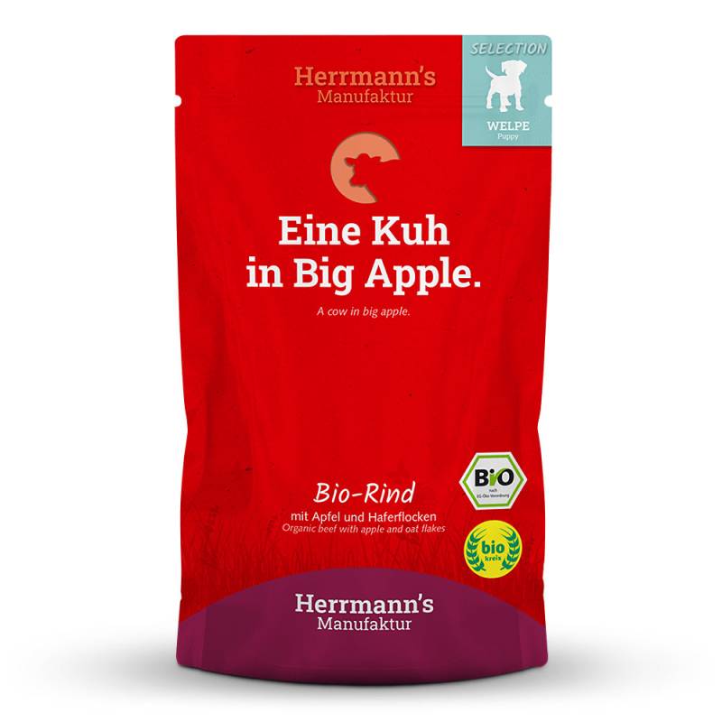 Herrmann's | Bio Rind mit Apfel & Haferflocken | Selection Puppy | 70 x 150 g Herrmann's | Bio Rind mit Apfel & Haferflocken | Selection Puppy | 70 x 150 g von Herrmanns
