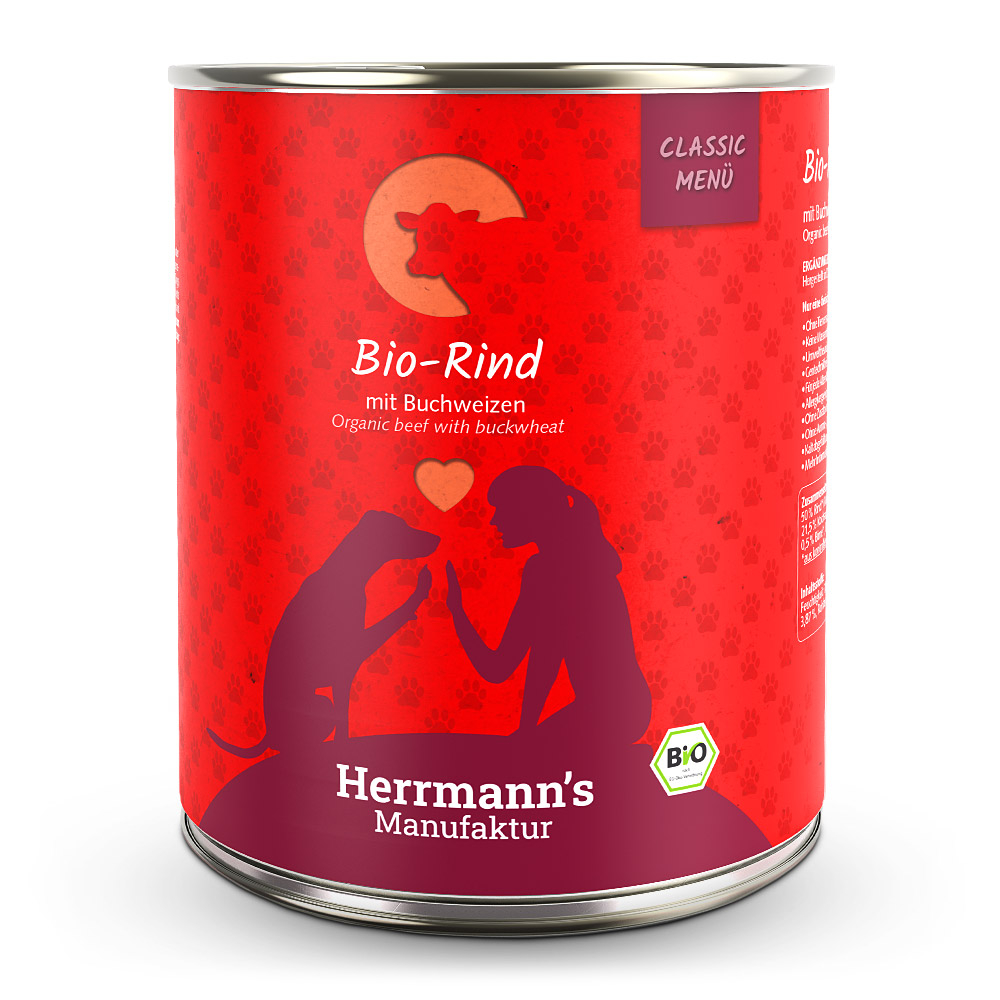 Herrmann's | Bio-Rind mit Buchweizen | Classic | 6 x 800 g Herrmann's | Bio-Rind mit Buchweizen | Classic | 6 x 800 g von Herrmanns
