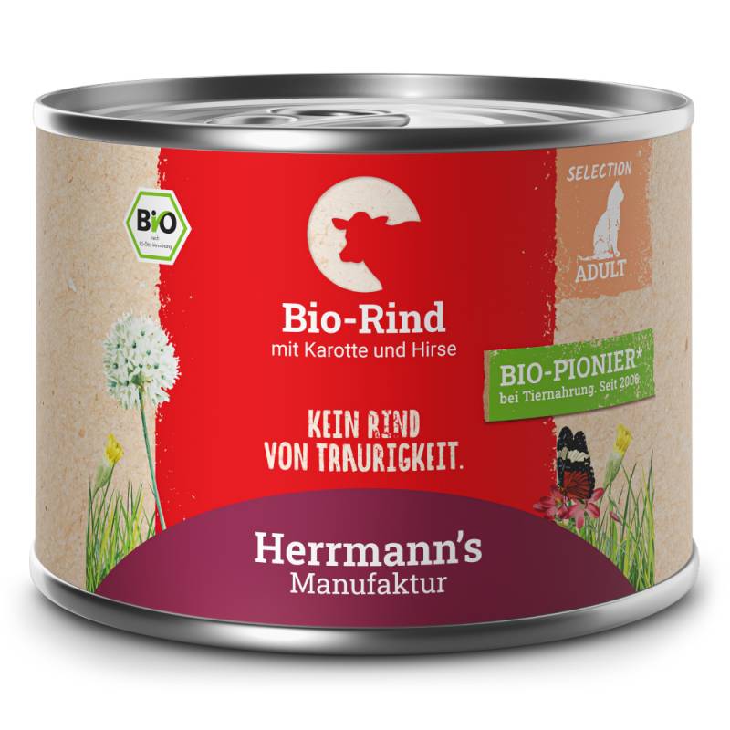 Herrmann's | Bio Rind mit Karotte und Hirse | Selection Adult | 60 x 200 g von Herrmanns