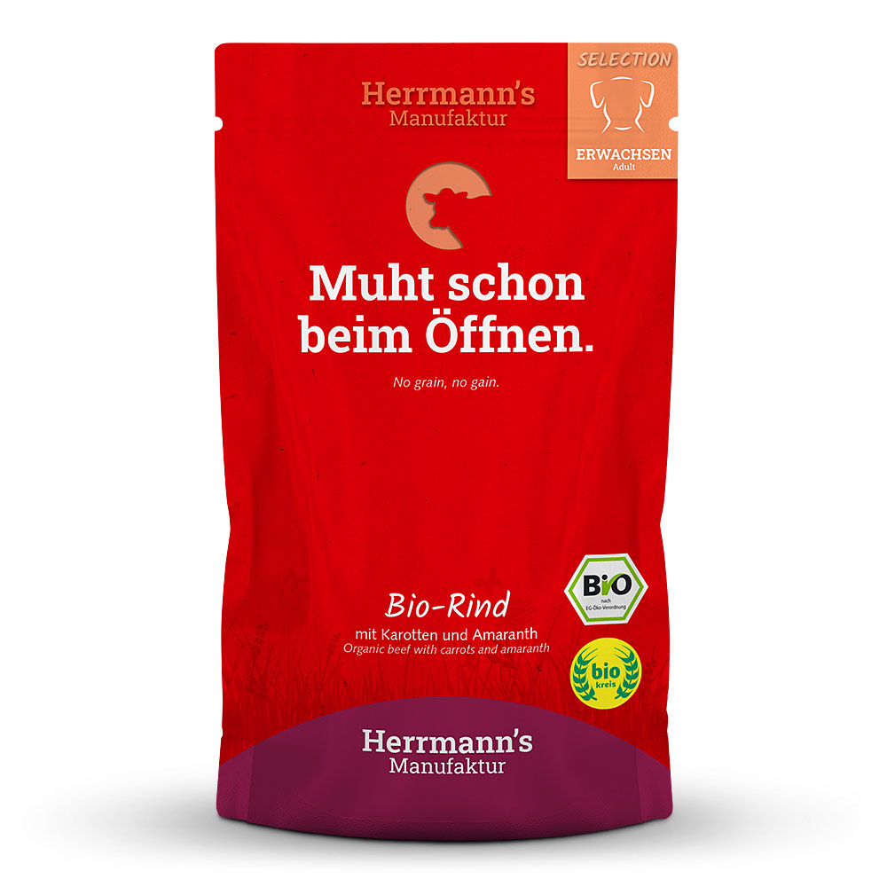 Herrmann's | Bio Rind mit Karotten & Amaranth | Selection Adult | 70 x 150 g von Herrmanns
