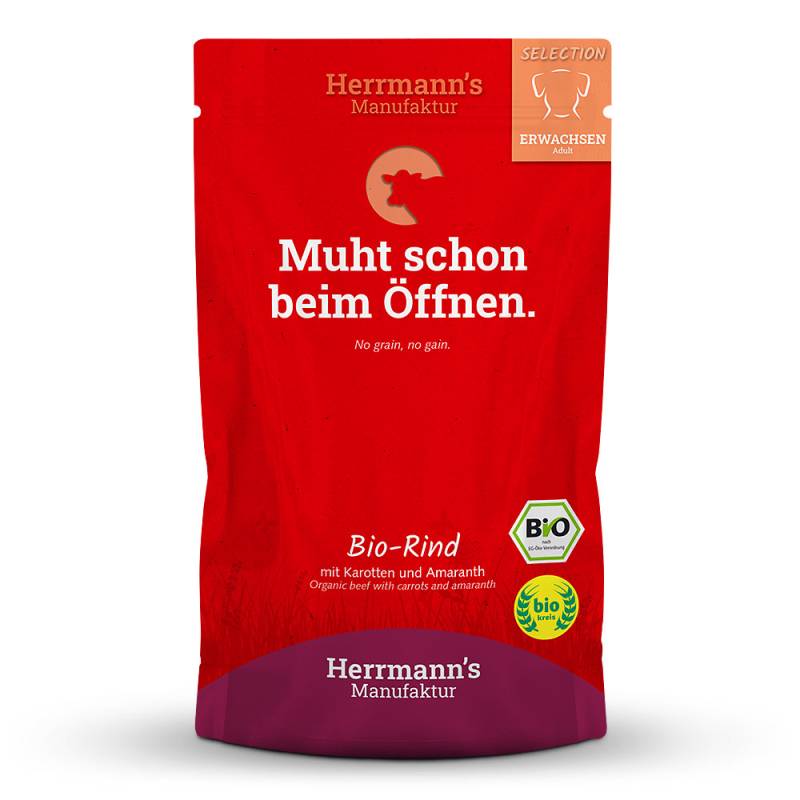 Herrmann's | Bio Rind mit Karotten & Amaranth | Selection Adult | 75 x 150 g von Herrmanns