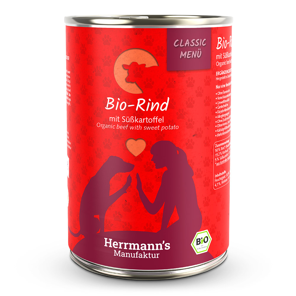 Herrmann's | Bio-Rind mit Süßkartoffeln | Classic | 30 x 400 g von Herrmanns