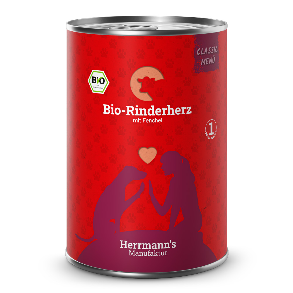 Herrmann's | Bio-Rinderherz mit Fenchel | Classic | 6 x 400 g von Herrmanns