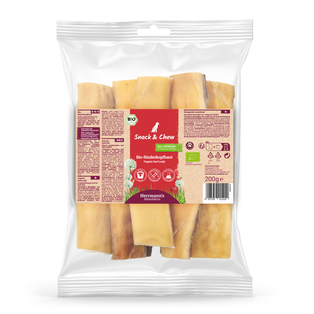 Herrmann's | Bio-Rinderkopfhaut | Snack & Chew | 200 g Herrmann's | Bio-Rinderkopfhaut | Snack & Chew | 200 g von Herrmanns