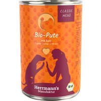 Herrmann's Classic Bio-Menü 12 x 400 g - Bio-Pute mit Bio-Reis von Herrmanns
