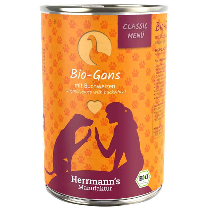 Herrmann's Classic Menü / Bio-Menü 6 x 400 g - Bio-Gans mit Bio-Buchweizen von Herrmanns
