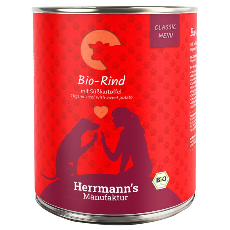 Herrmann's Classic Bio-Menü 6 x 800 g - Bio-Rind mit Bio-Süßkartoffeln von Herrmanns