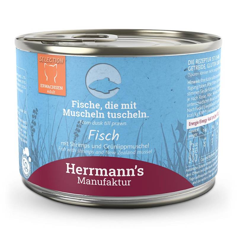 Herrmann's | Fisch mit Shrimps & Grünlippmuschel | Selection Adult | 60 x 200 g von Herrmanns