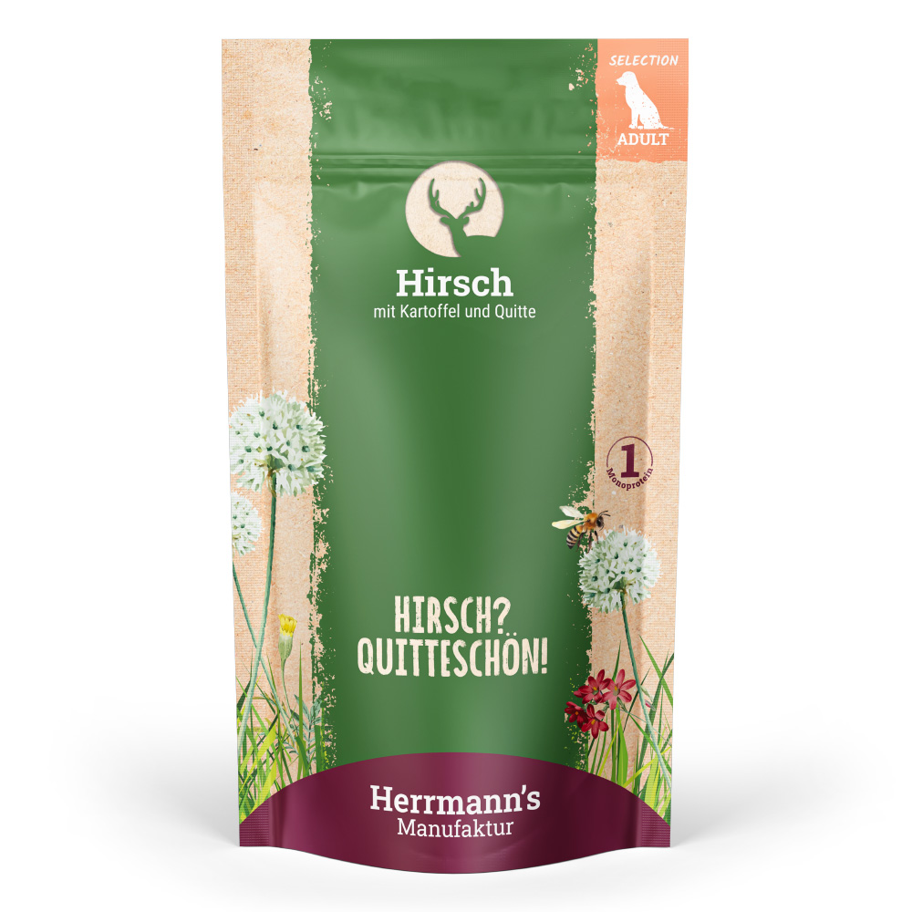 Herrmann's | Hirsch mit Kartoffel und Quitte | Selection Adult | 14 x 150 g von Herrmanns