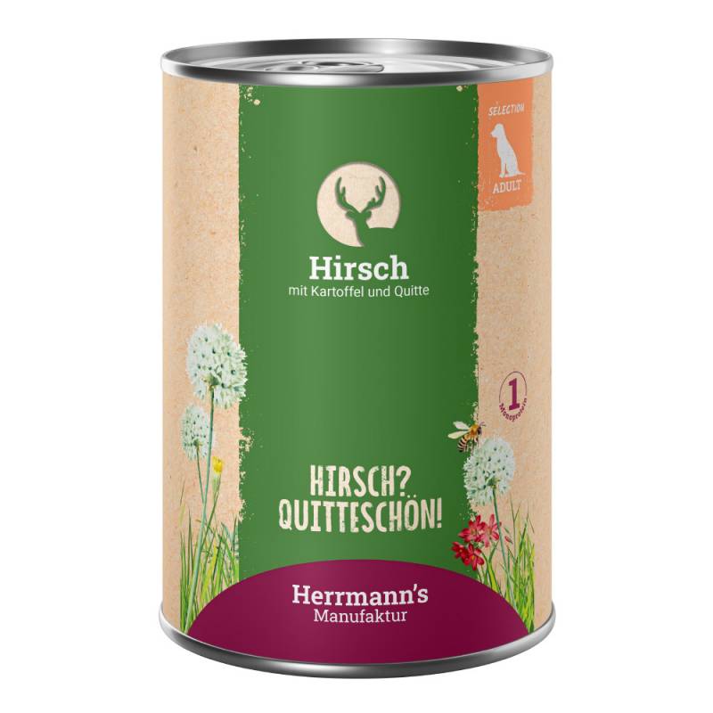 Herrmann's | Hirsch mit Kartoffel und Quitte | Selection Adult | 30 x 400 g von Herrmanns