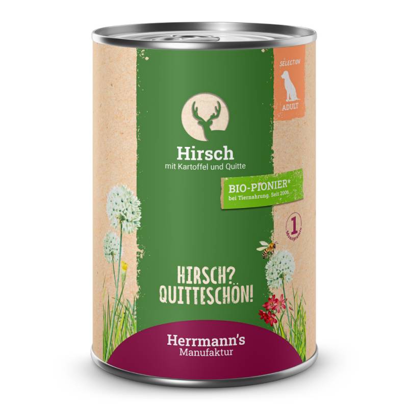 Herrmann's | Hirsch mit Kartoffel und Quitte | Selection Adult | 30 x 400 g von Herrmanns