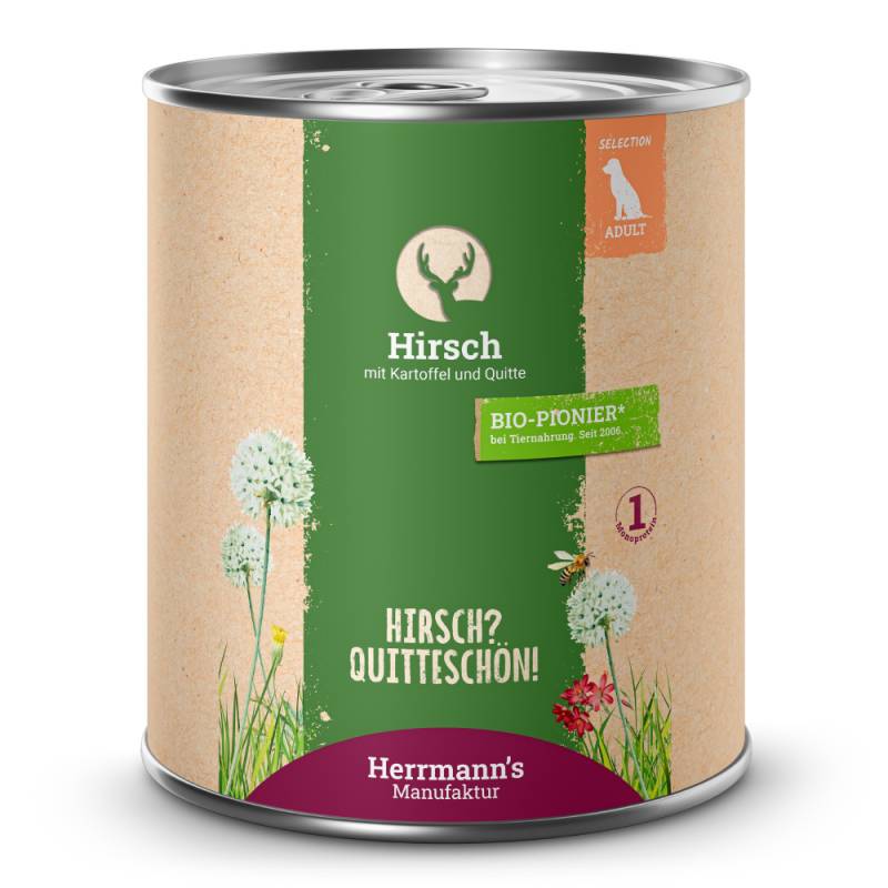 Herrmann's | Hirsch mit Kartoffel und Quitte | Selection Adult | 30 x 800 g von Herrmanns