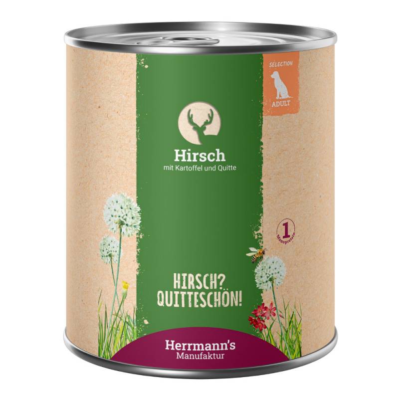Herrmann's | Hirsch mit Kartoffel und Quitte | Selection Adult | 6 x 800 g von Herrmanns