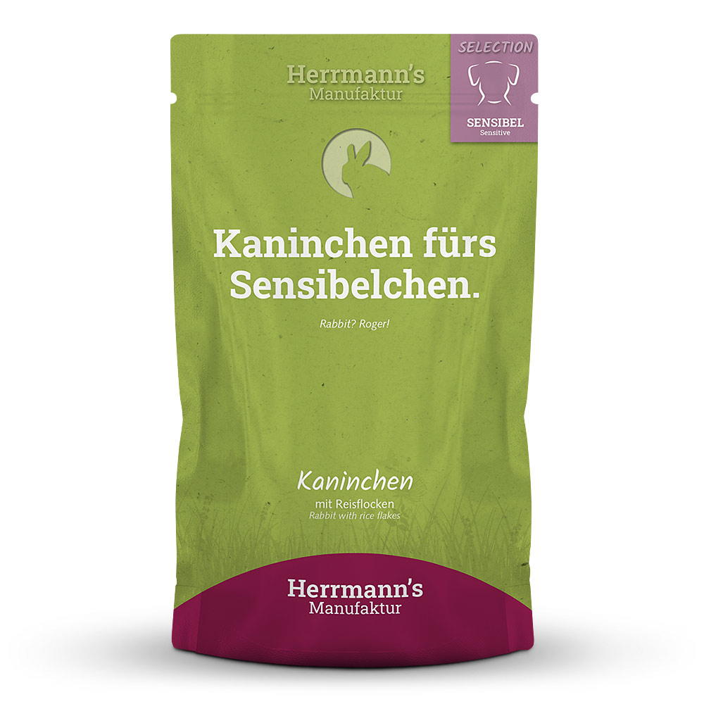Herrmann's | Kaninchen mit Reisflocken | Selection Sensible | 14 x 150 g Herrmann's | Kaninchen mit Reisflocken | Selection Sensible | 14 x 150 g von Herrmanns