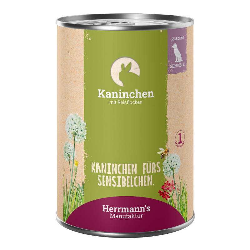 Herrmann's | Kaninchen mit Reisflocken | Selection Sensible | 30 x 400 g von Herrmanns