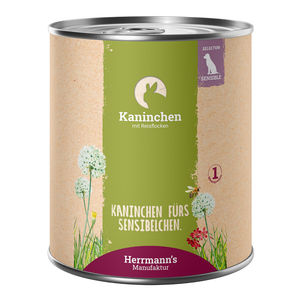 Herrmann's | Kaninchen mit Reisflocken | Selection Sensible | 6 x 800 g von Herrmanns