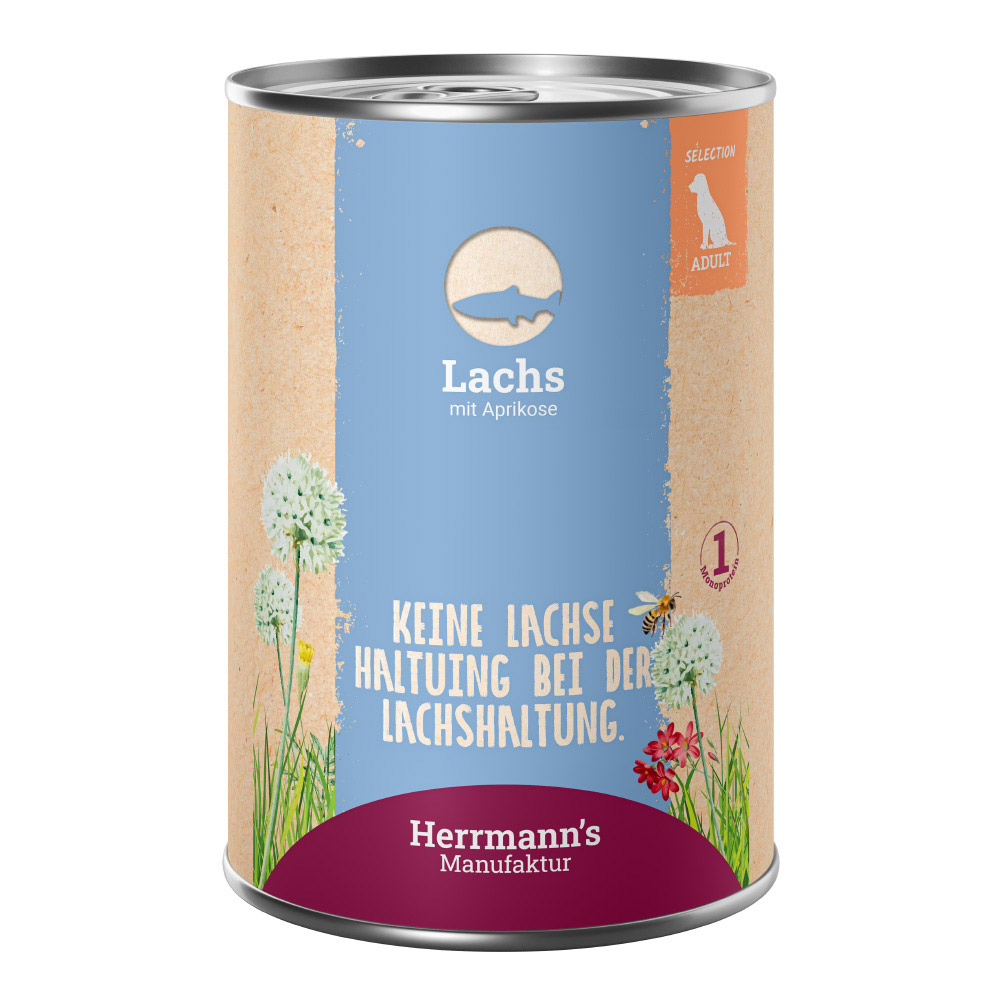 Herrmann's | Lachs mit Aprikose | Selection Adult | 6 x 400 g Herrmann's | Lachs mit Aprikose | Selection Adult | 6 x 400 g von Herrmanns