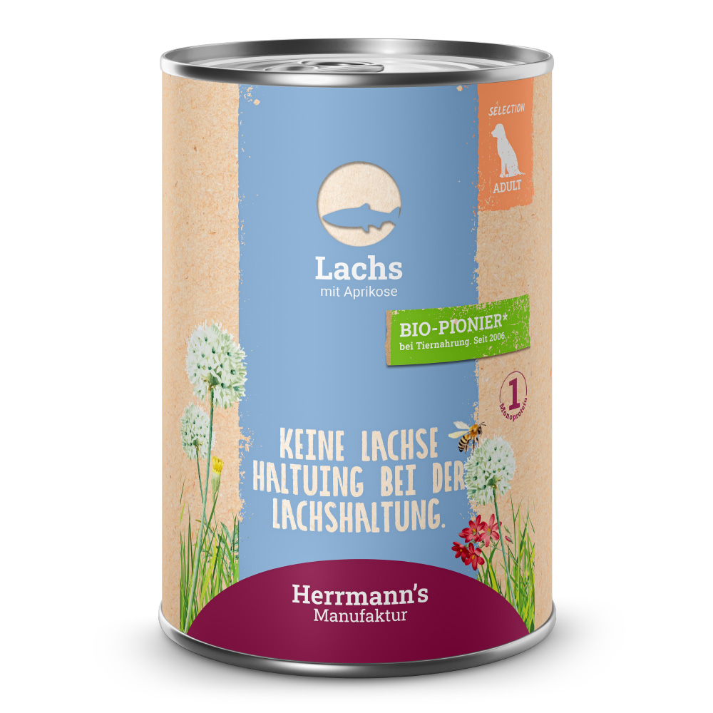 Herrmann's | Lachs mit Aprikose | Selection Adult | 6 x 400 g Herrmann's | Lachs mit Aprikose | Selection Adult | 6 x 400 g von Herrmanns