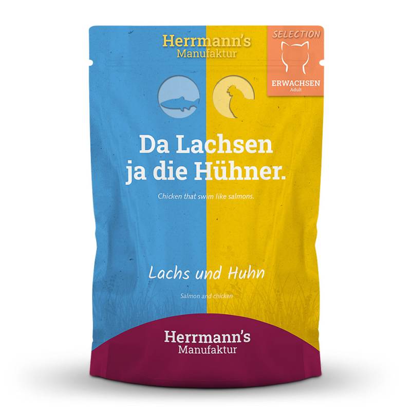 Herrmann's | Lachs und Huhn | Selection Adult | 100 x 100 g von Herrmanns