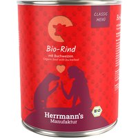 Herrmann's Classic Bio-Menü 6 x 800 g - Bio-Rind mit Bio-Buchweizen von Herrmanns