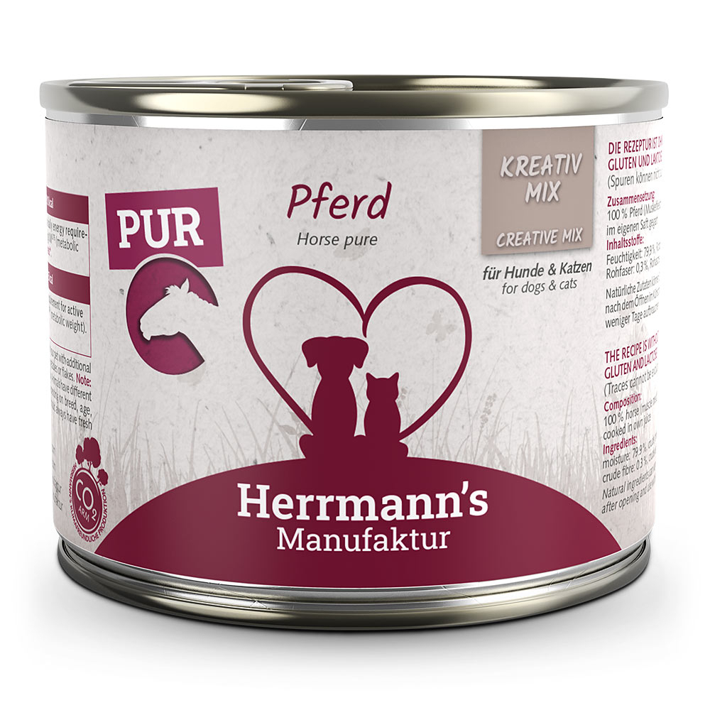 Herrmann's | Pferd Reinfleisch | Kreativ-Mix | 12 x 200 g Herrmann's | Pferd Reinfleisch | Kreativ-Mix | 12 x 200 g von Herrmanns