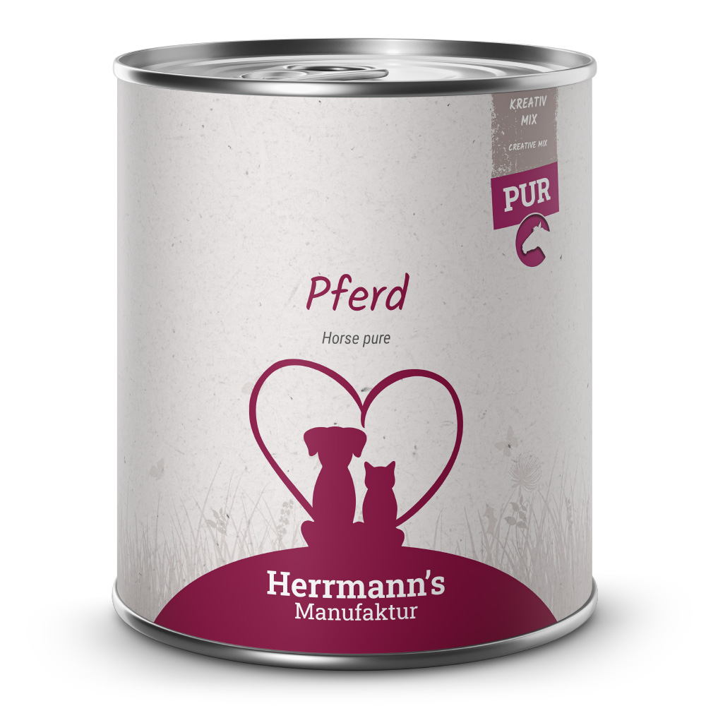 Herrmann's | Pferd Reinfleisch | Kreativ-Mix | 6 x 800 g von Herrmanns