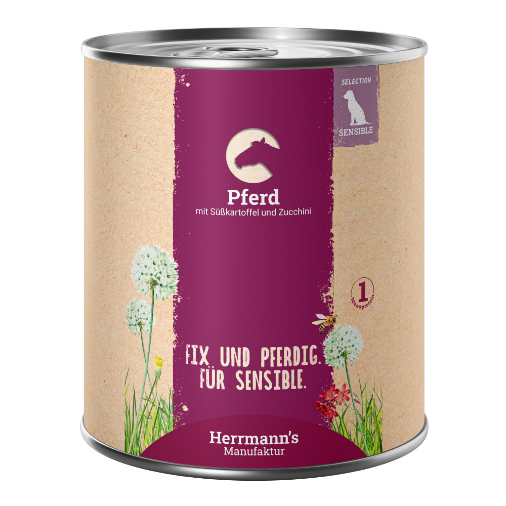 Herrmann's | Pferd mit Süßkartoffel & Zucchini | Selection Sensible | 6 x 800 g von Herrmanns