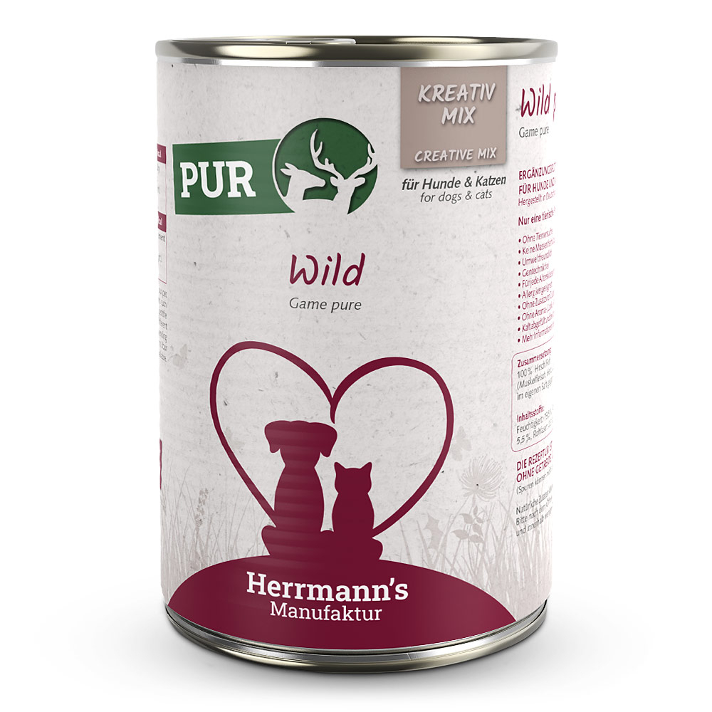 Herrmann's | Wild Reinfleisch | Kreativ-Mix | 6 x 400 g Herrmann's | Wild Reinfleisch | Kreativ-Mix | 6 x 400 g von Herrmanns