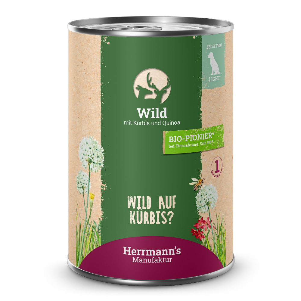 Herrmann's | Wild mit Kürbis und Quinoa | Selection Light | 6 x 400 g Herrmann's | Wild mit Kürbis und Quinoa | Selection Light | 6 x 400 g von Herrmanns