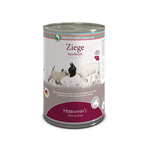 Herrmanns Ergänzungsfutter für Hunde und Katzen Ziege 100% Reinfleisch, 400 g Herrmanns Ergänzungsfutter für Hunde und Katzen Ziege 100% Reinfleisch, 400 g von Herrmanns