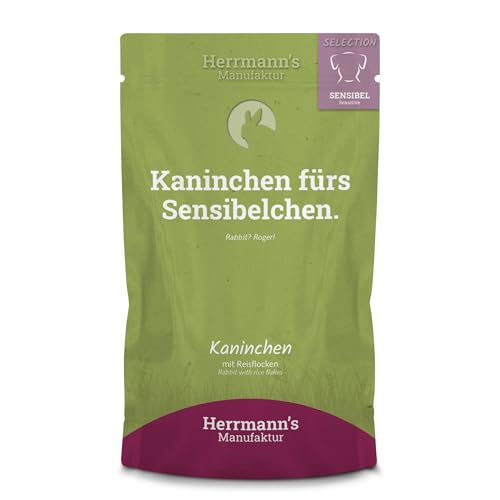 Herrmanns Hundefutter Kaninchen mit Reisflocken, 100 g Herrmanns Hundefutter Kaninchen mit Reisflocken, 100 g von Herrmanns