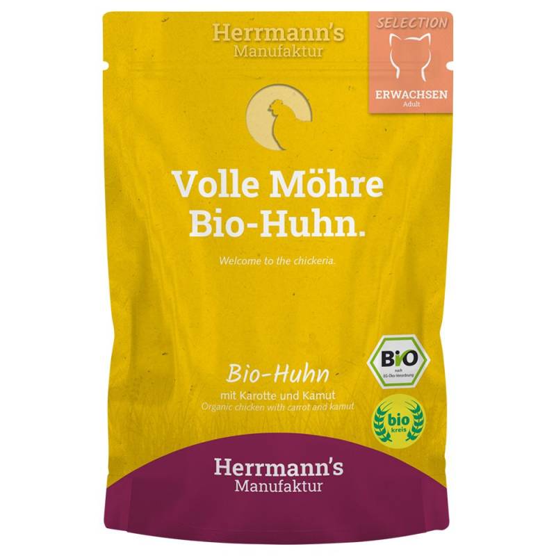 Herrmanns Selection / Bio-Selection 12 x 100 g - Bio-Huhn mit Bio-Karotte & Bio-Kamut von Herrmanns