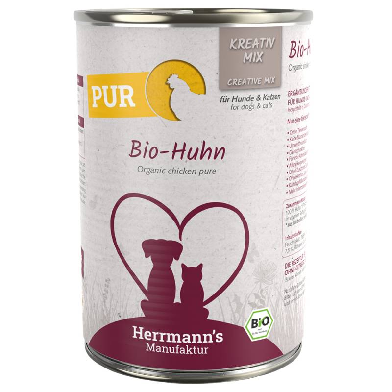 Herrmann's Bio-Reinfleisch 12 x 400 g - Bio-Huhn von Herrmanns