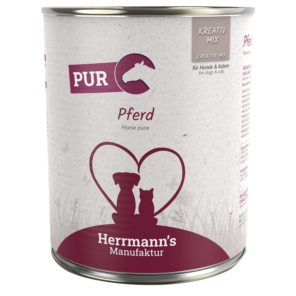 Sparpaket Herrmann's Reinfleisch / Bio-Reinfleisch 12 x 800 g - Pferd Sparpaket Herrmann's Reinfleisch / Bio-Reinfleisch 12 x 800 g - Pferd von Herrmanns