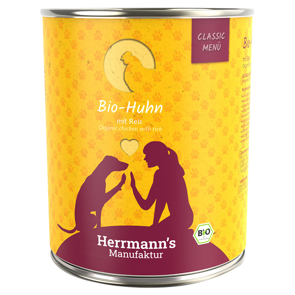 Sparpaket Herrmann's Classic Bio-Menü 12 x 800 g - Bio-Huhn mit Bio-Reis Sparpaket Herrmann's Classic Bio-Menü 12 x 800 g - Bio-Huhn mit Bio-Reis von Herrmanns