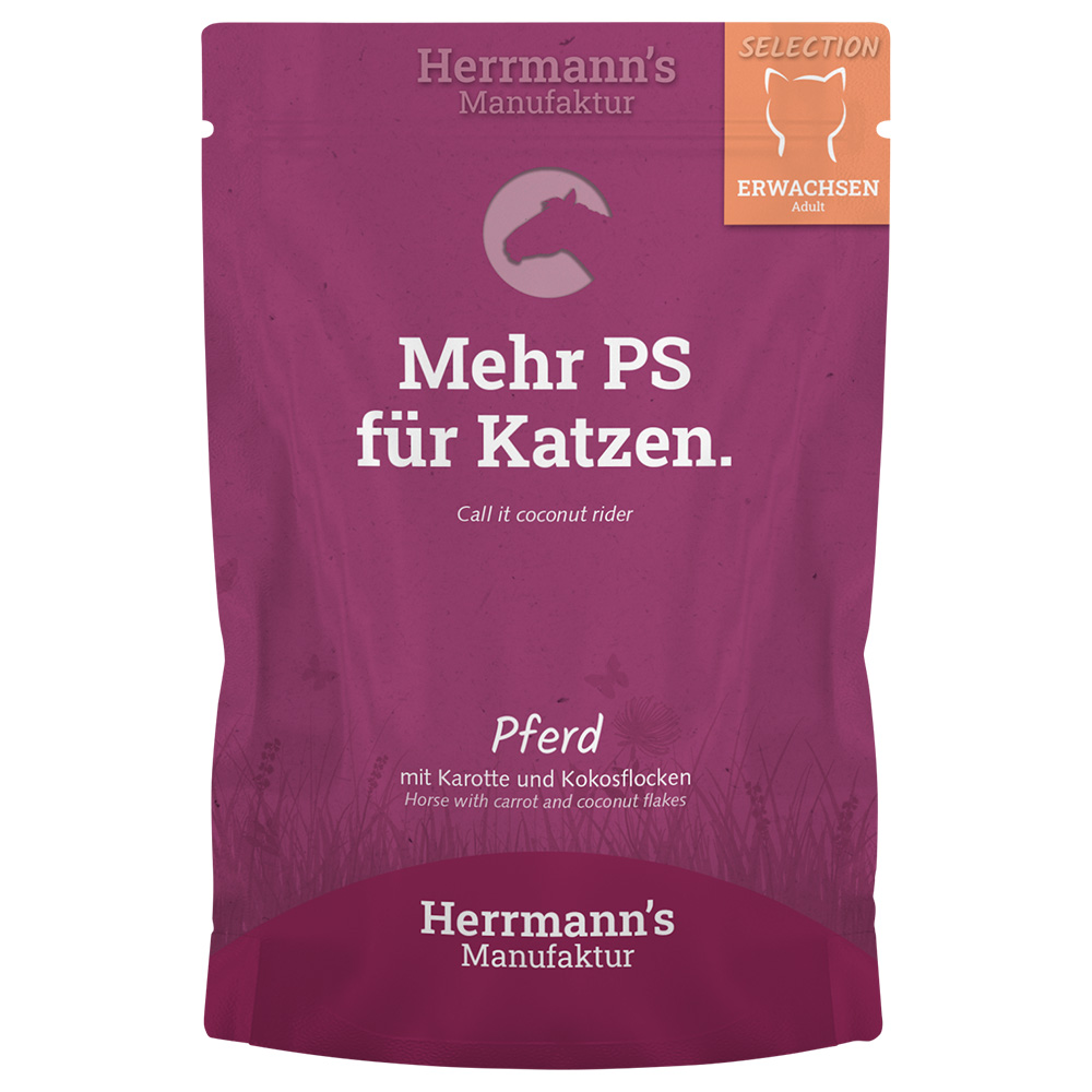 Sparpaket Herrmann's Bio-Selection 40 x 100 g - Pferd mit Bio-Karotte & Bio-Kokosflocken von Herrmanns