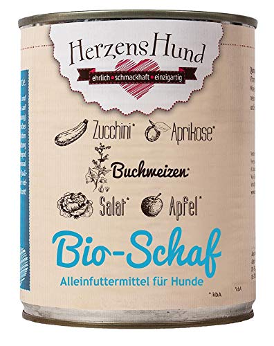 Herzenshund Bio Schaf mit Bio-Zucchini 800g von Herzens-Hund