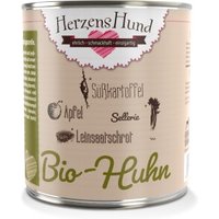 HerzensHund Adult 6x800g Bio Huhn von HerzensHund